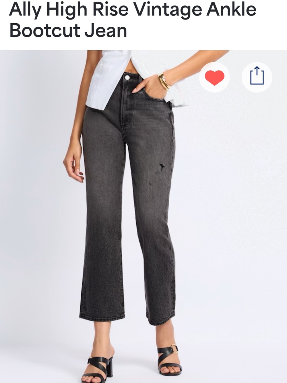 pistola Black Washed Bootcut Jeans